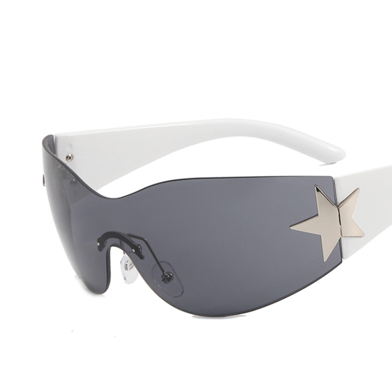 Y2k Sunglasses For Women Men Trendy Shield Wrap Around Glasses ...