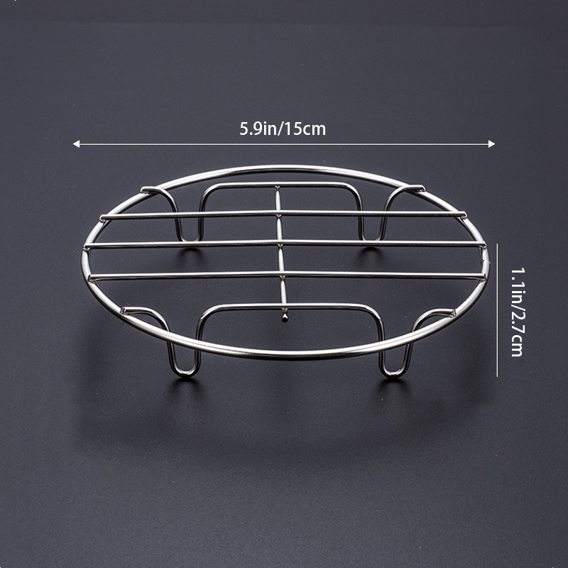 Steaming Rack Household Stainless Steel Cooking Ware Thickened Steaming  Rack Stand (12 inch)