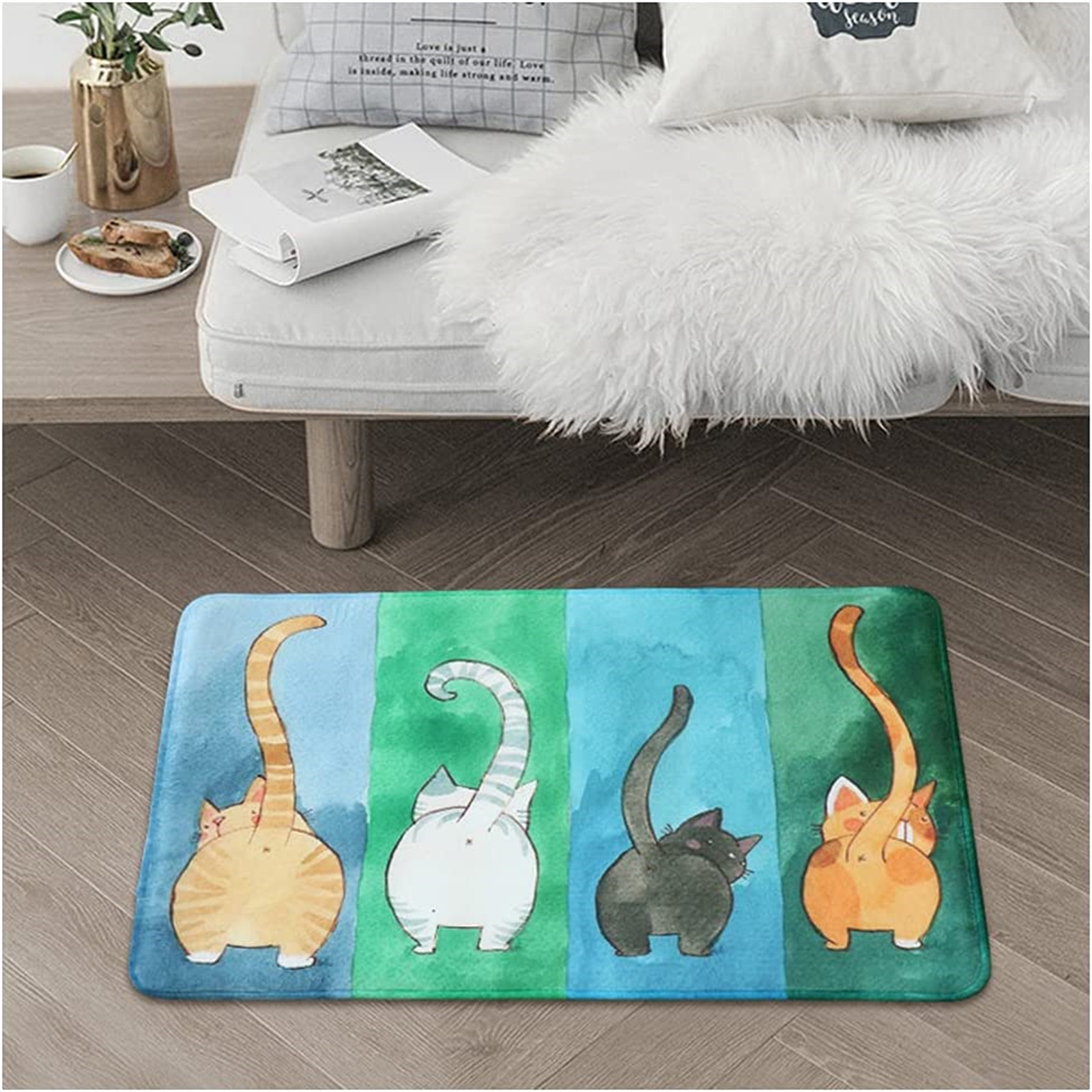 Cute Kitten Bathroom Floor Mat Door Mat