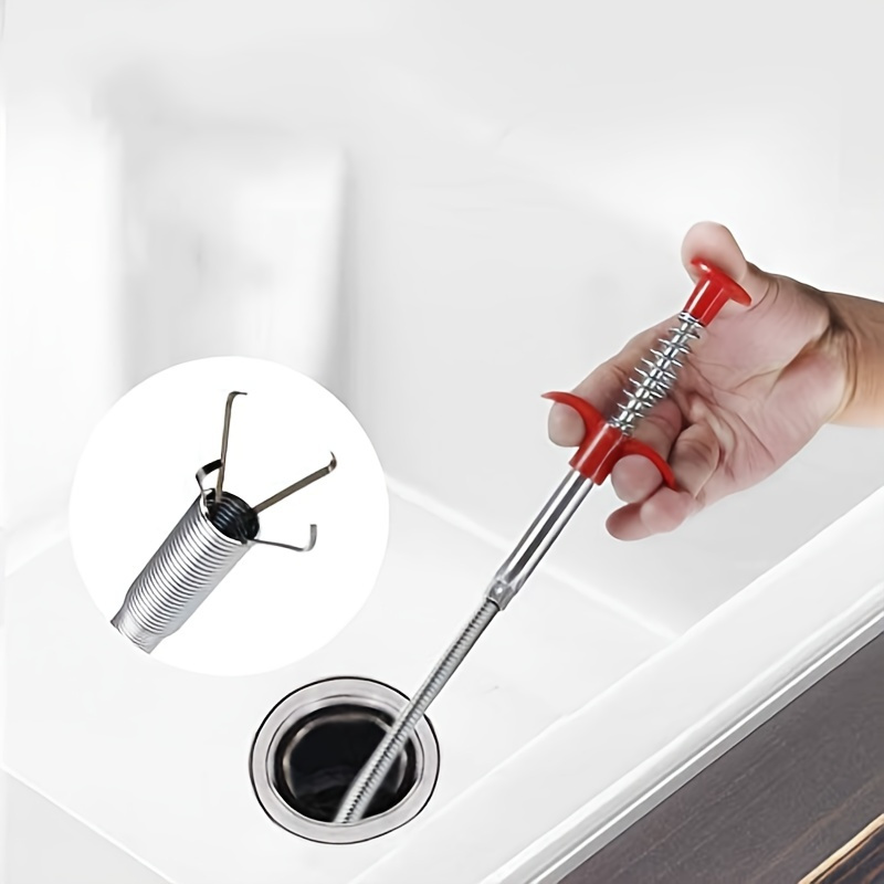 Drain Clog Remover Tool Plumbing Drain Snake Hair Clog Remover Hair Catcher  Sink Cleaner Home Improvement Tools 63 Inch Drain Cleaner Tool for Sink  Tube Drain Cleaning