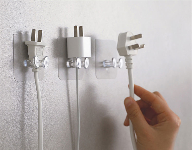 10pcs hook socket holder power plug hanger gadgets storage kitchen accessories bathroom organizers self adhesive wall hanging details 2