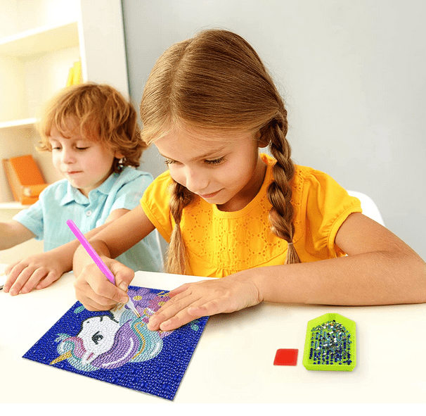 Kits de pintura de diamantes para niños, arte de gemas de diamantes 5D por  números, kits de arte y manualidades para niños de 6-8-10-12 años, regalos