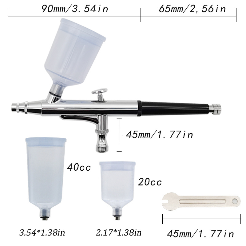 Dual Action Airbrush Set Commercial Arts Illustrations Photo Temu
