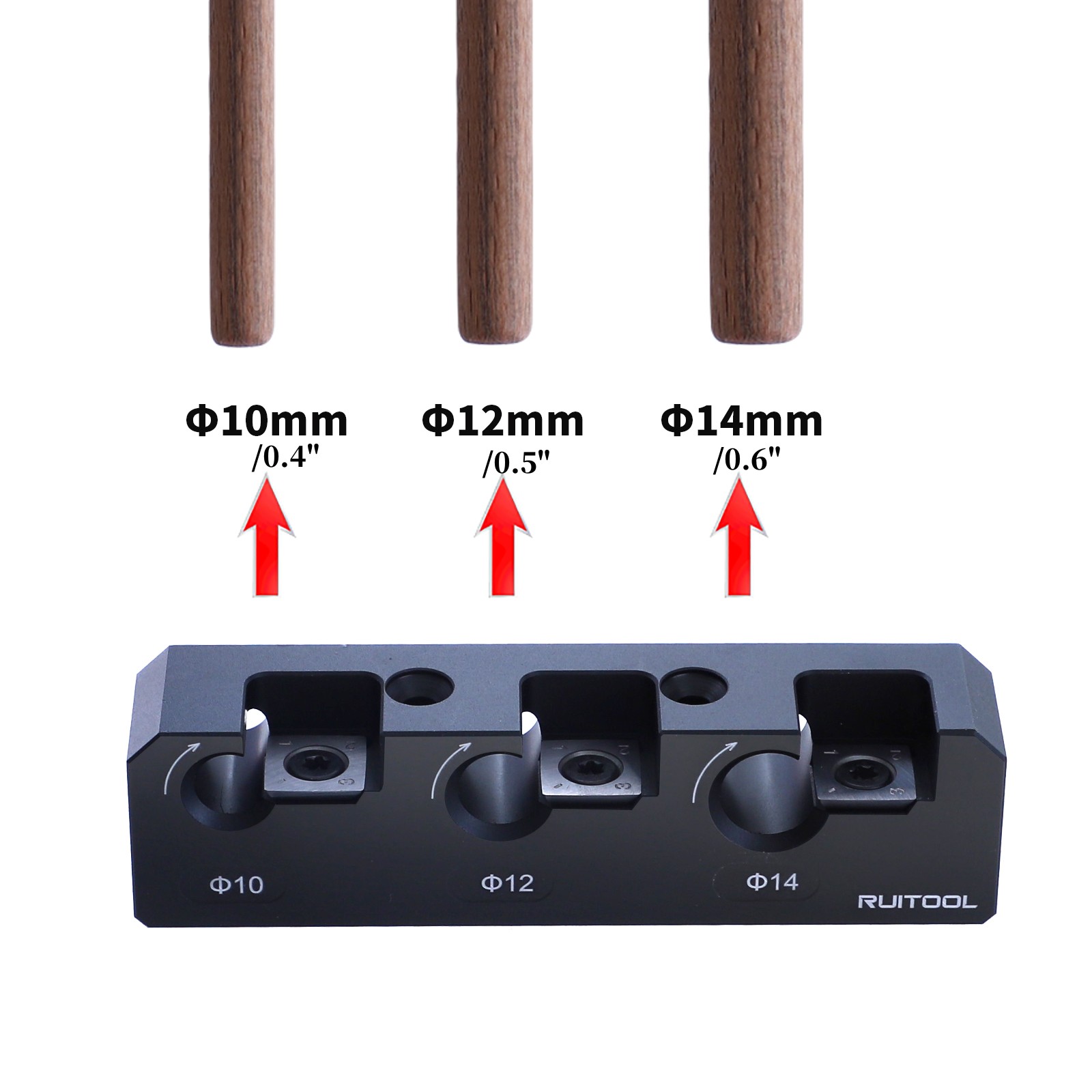 Wood Dowel Maker 6mm, 8mm, 10mm, 12mm with HSS Cutter Head Electric Drill  Milling Dowel Round Rod Auxiliary Woodworking Tool