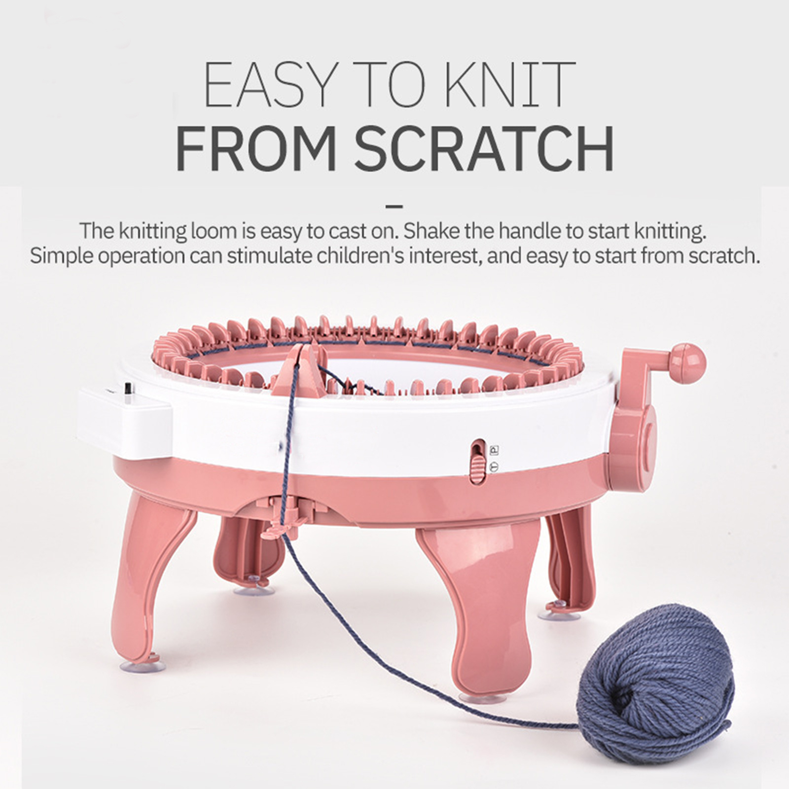xizhiyo knitting machine 48 needles, smart weaving loom knitting double knitting  machine kit for adults or