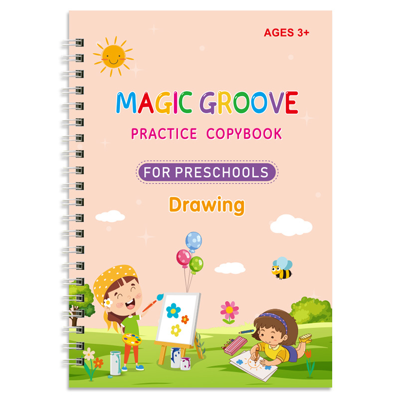 Writing Copybook Kids Handwriting Practice Book Children Reusable Groove  Magic Copybook 