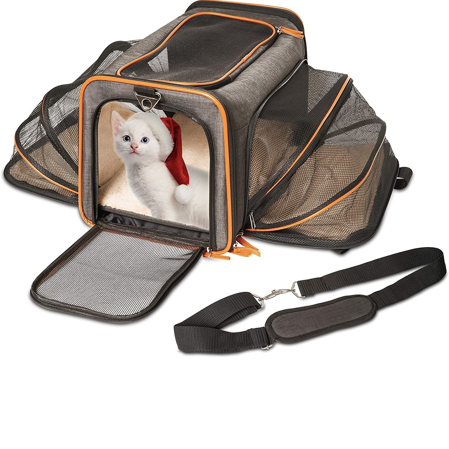 Airline Approved Expandable Cat Dog Bag Carrier Two Side - Temu Canada