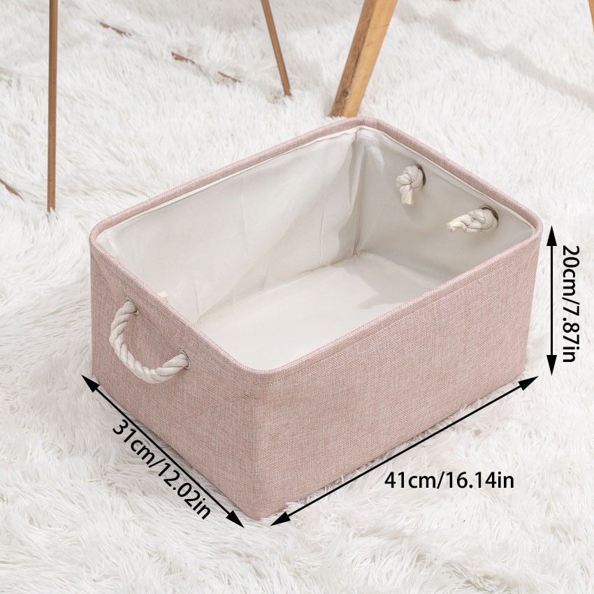 1 Pc Nouveau Panier De Rangement En Lin Tissu Pliant Grande Capacité Panier  À Linge Sale Panier À Linge Panier De Rangement Collation Haute Beauté  Maison Boîte De Rangement