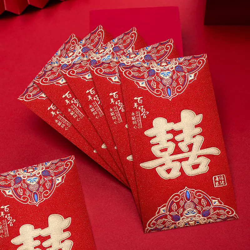 1 Pack/6pcs, enveloppe rouge chinoise, enveloppes rouges, sac d