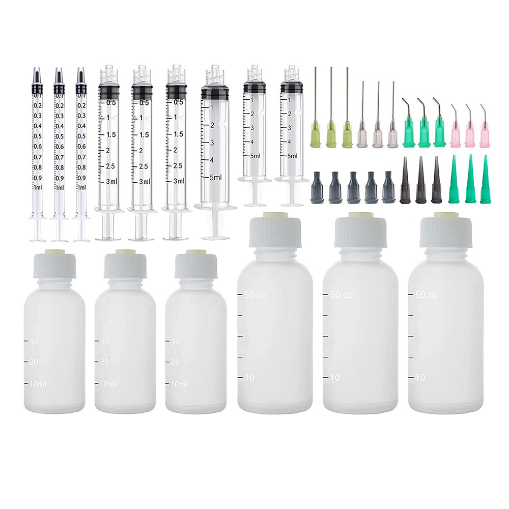10ml Syringes 14Ga 1.5” Blunt Tip Needle Storage Caps – Glue