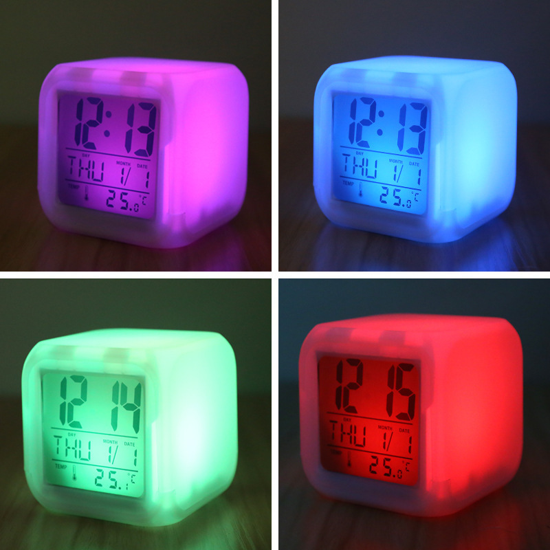 Led Color Change Alarm Clock Multi functional Calendar Temu Australia