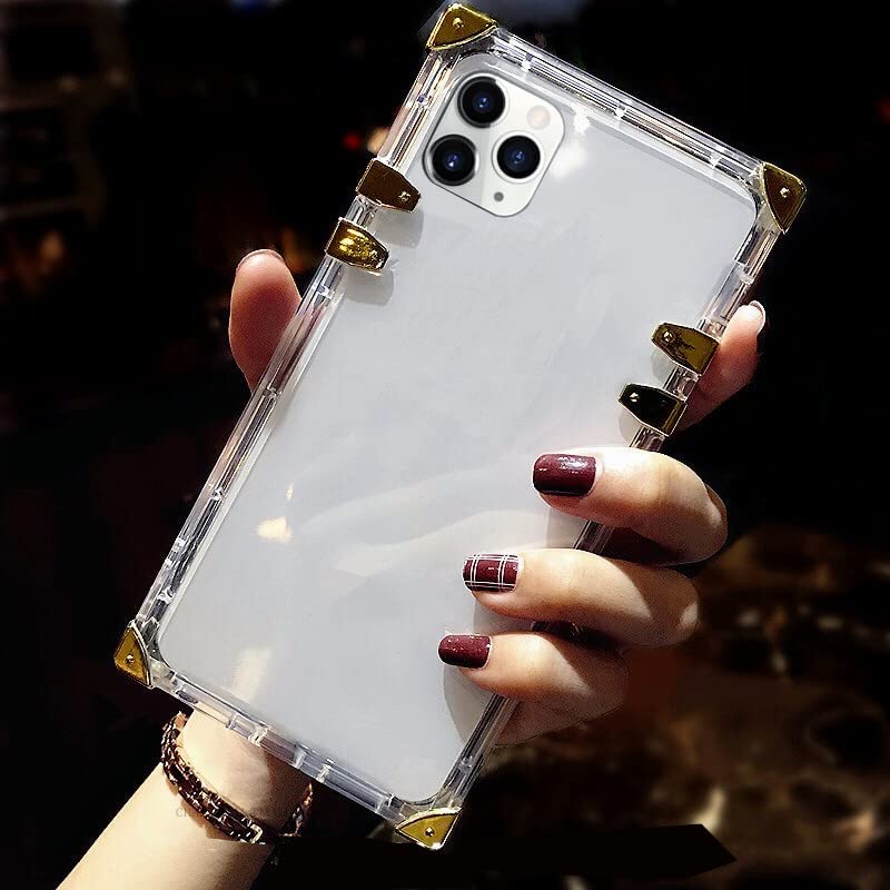 Luxury Crystal Clear Square Trunk Case for iPhone 13 12 11 Pro Max