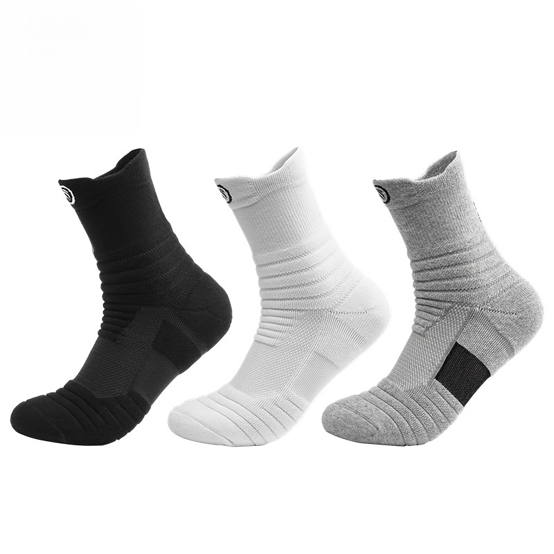 

3pairs Warm Fleece Athletic Socks For Men And Women - Perfect For Sports, Cycling, And Hiking