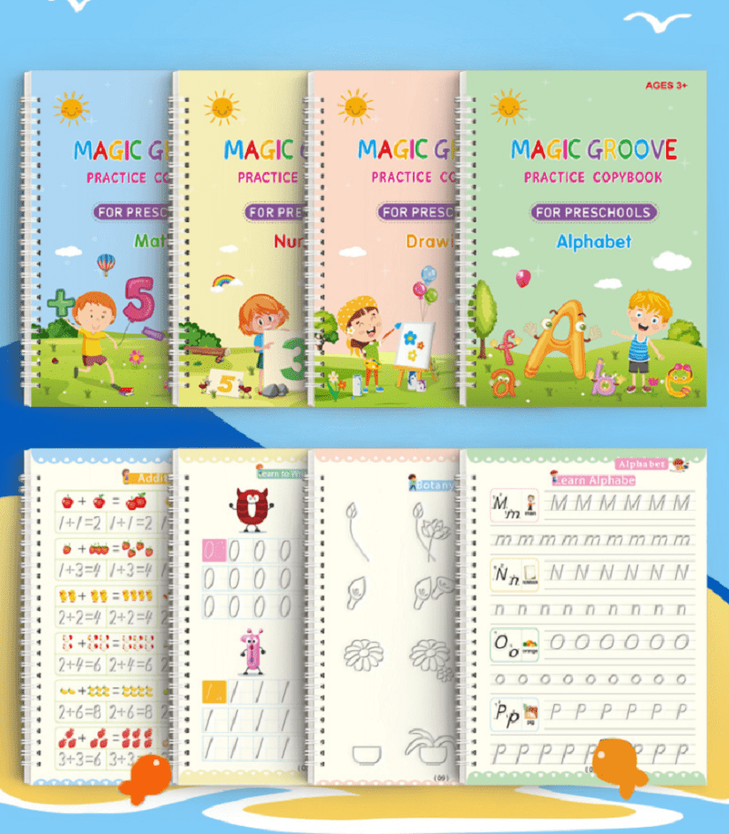 Aprender a Escribir Letras y Números para Niños de 3 a 6 años: Iniciación a  la lectoescritura (Cuaderno de Caligrafía infantil) (Caligrafía Mágica: El