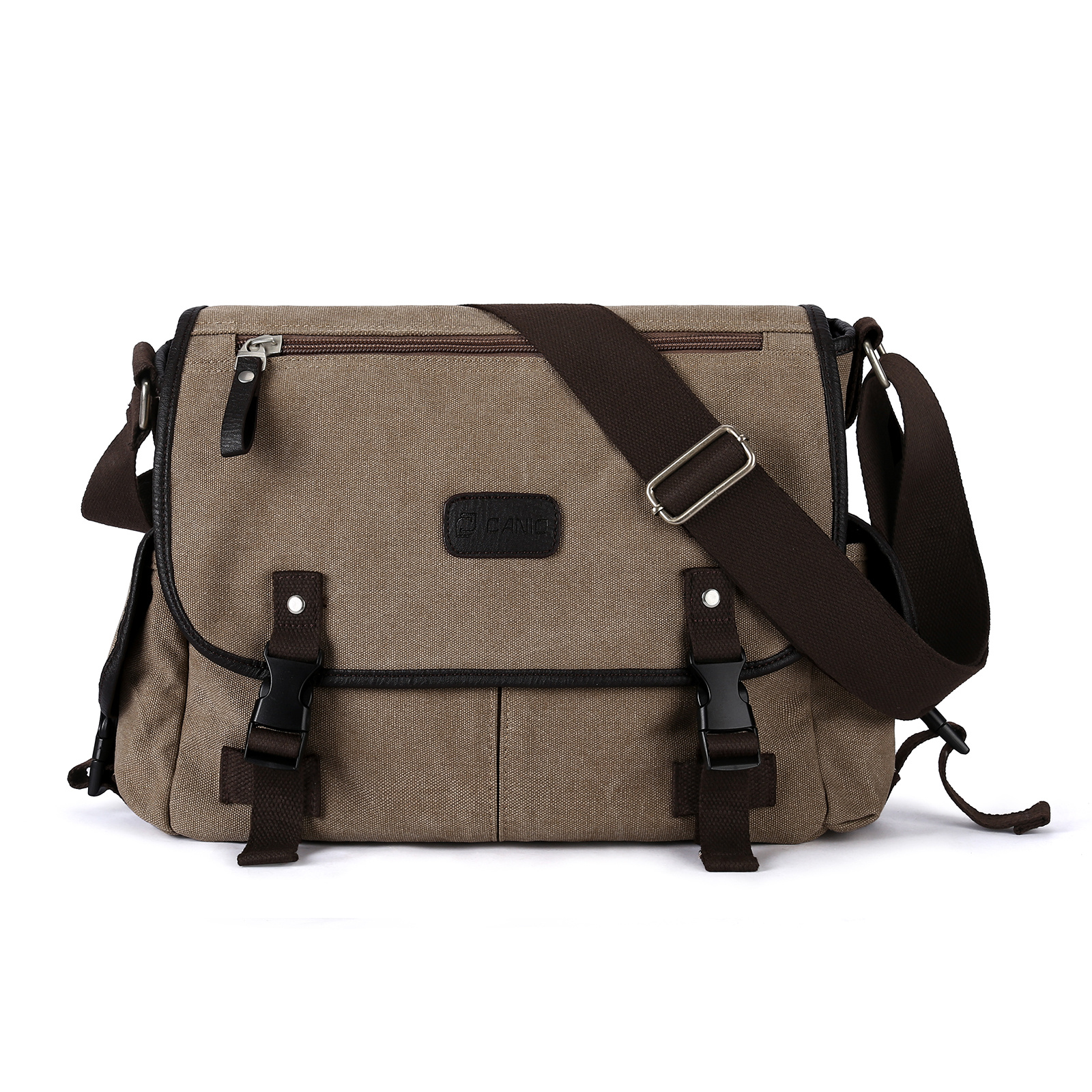 Water Resistant Canvas Messenger Bag for Men & Women