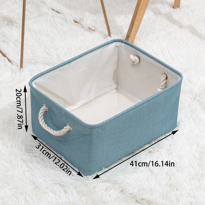 1 Pc Nouveau Panier De Rangement En Lin Tissu Pliant Grande Capacité Panier  À Linge Sale Panier À Linge Panier De Rangement Collation Haute Beauté  Maison Boîte De Rangement