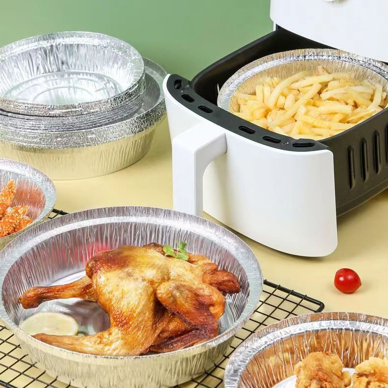 10pcs Aluminum Foil Baking Cups, Grease-proof Foil Bowl, Air Fryer