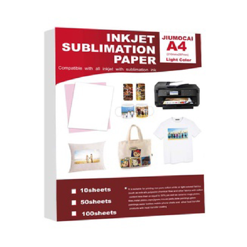 50pcs T-shirt A4 Heat Sublimation Transfer Paper for Light Fabric Printer