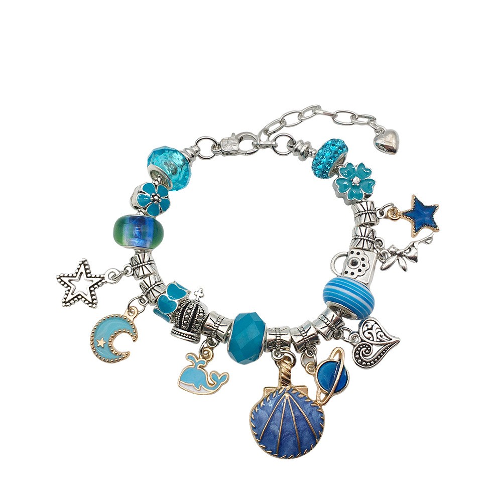 Diy Crystal Bracelet Set With Jewelry Gift Box Dream Girl Pendant