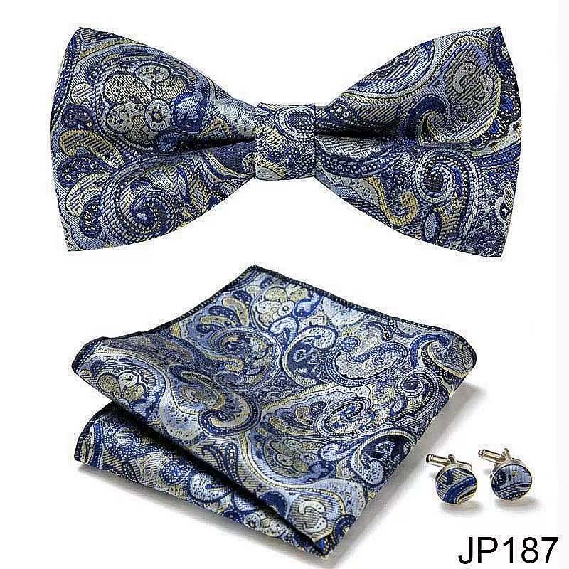 Pink Classic Bow Tie & Cufflinks Set for Men