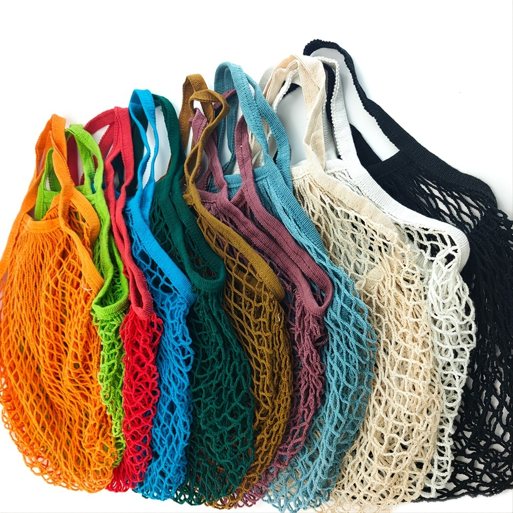 String Shopping Bag, 2 Pcs Reusable Grocery Mesh Bags, Portable Net  Shopping Bag Mesh Cotton Net String Bag
