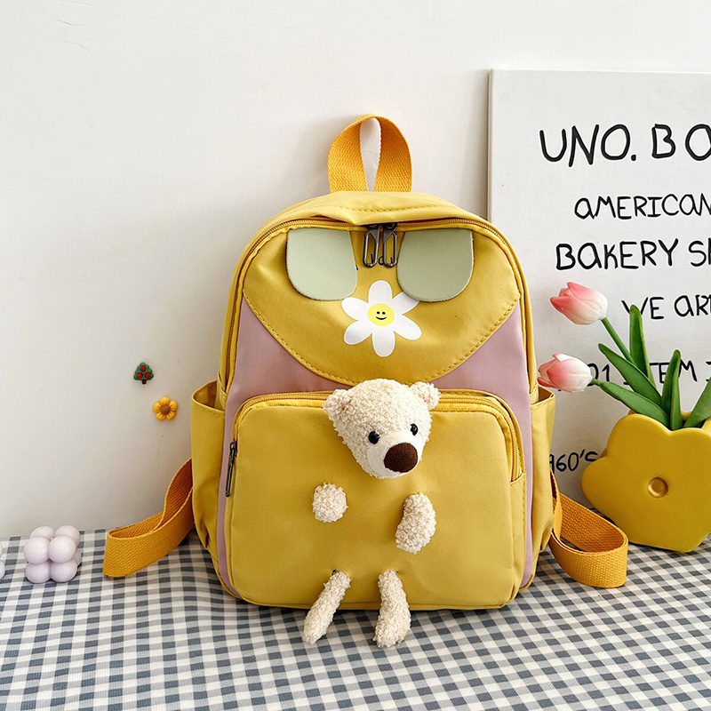 Mini Letter & Bear Print Backpack, Fashion Buckle Flap Daypack, Casual  Travel School Bag - Temu Germany