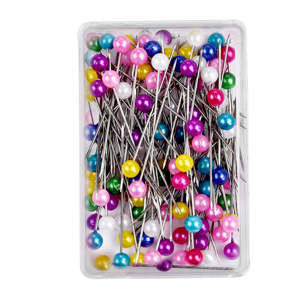 100Pcs Round Pearl Head Dressmaking Pins Corsage Weddings Florists Sewing  Pin
