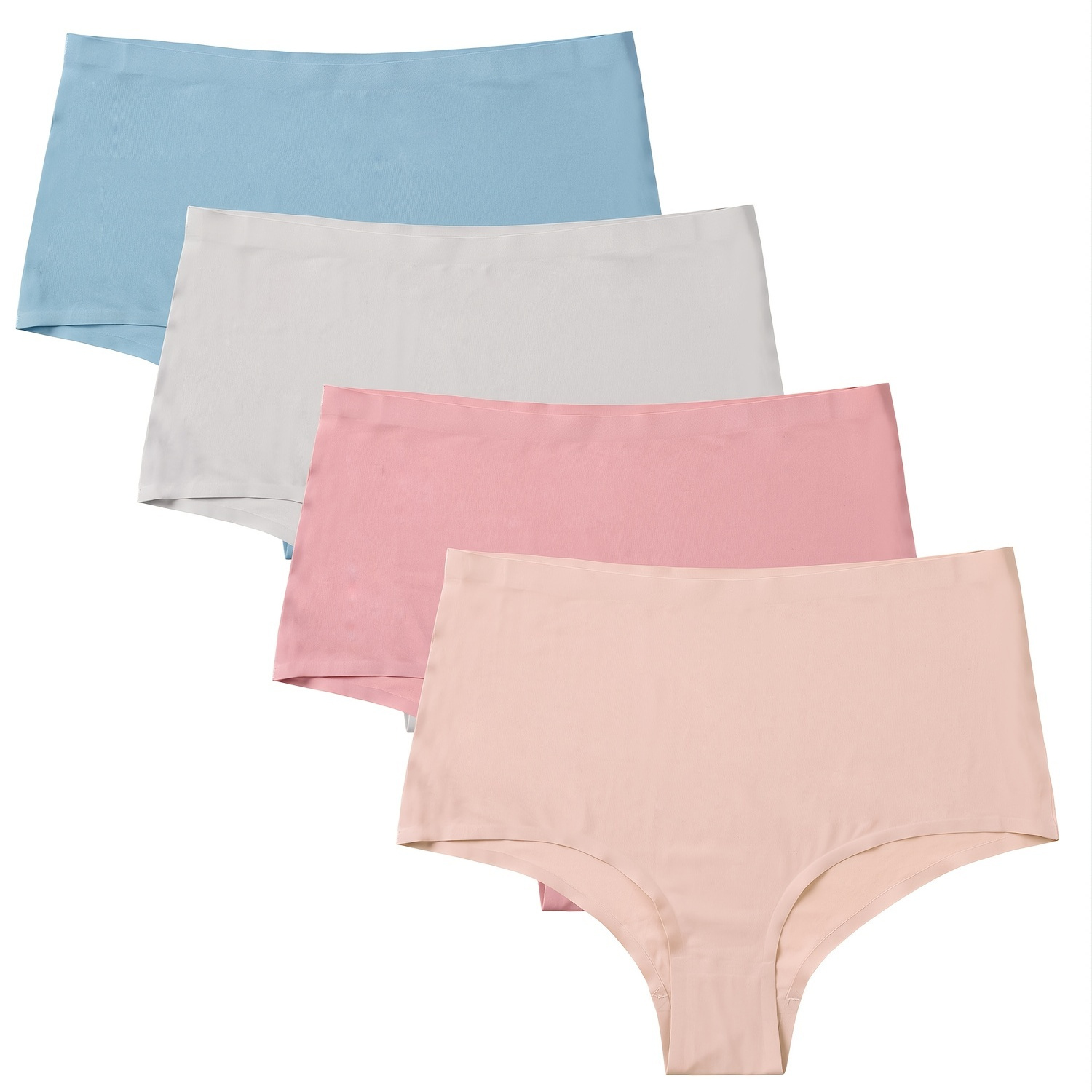 Seamless Solid Hispter Panties Comfort Elastic Intimates - Temu