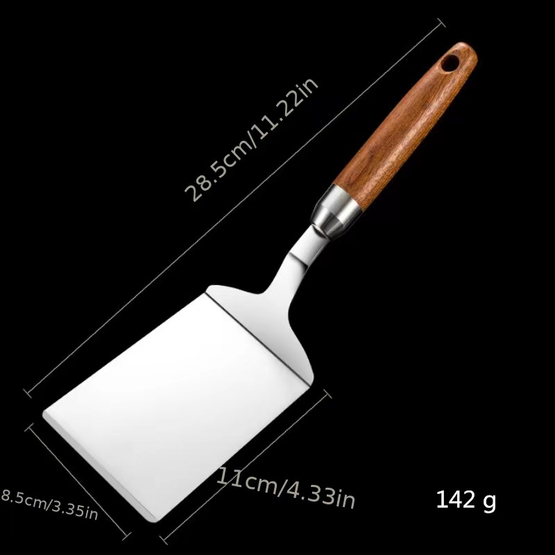 1pc wide pancakes spatula stainless steel pizza spatula steak spatula flipper turner pancake flipper spatula easy for flipping frying and grilling kitchenware details 4