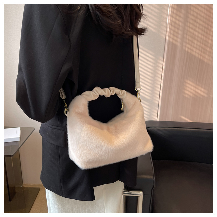 Trendy Solid Color Handbag, Women's Cute Crossbody Bag With Zipper