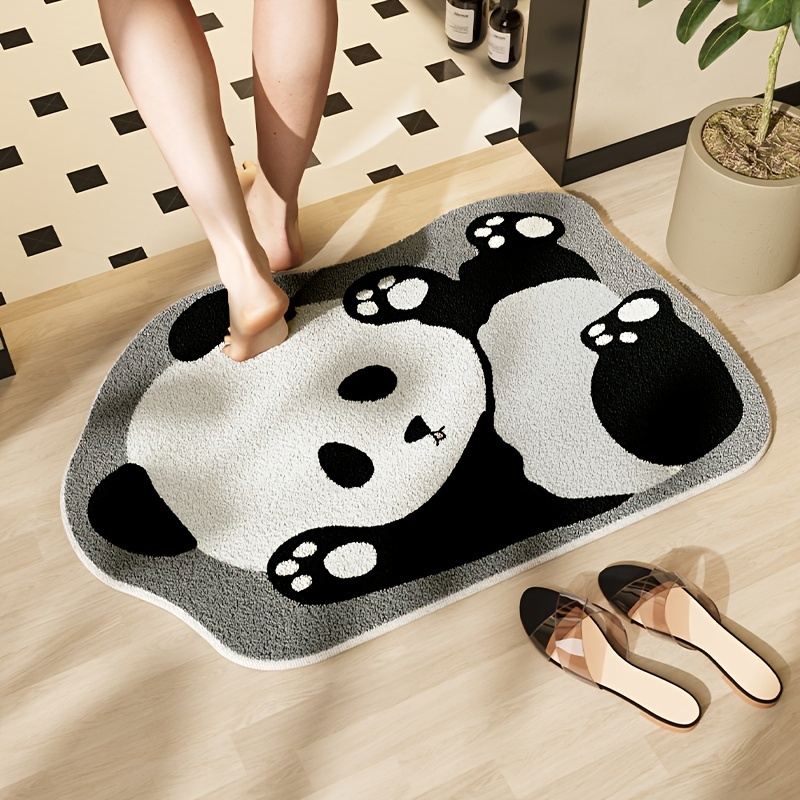 Bathroom Floor Mats Panda Silicone Massage Mat Non-slip Bathing