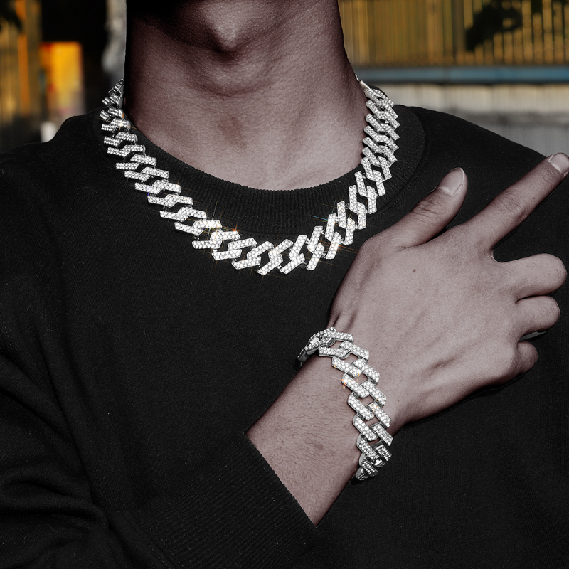 cuban link   necklace men color chains   rhinestones rapper cz cuban chain necklace of woman hip hop jewelry gift details 1