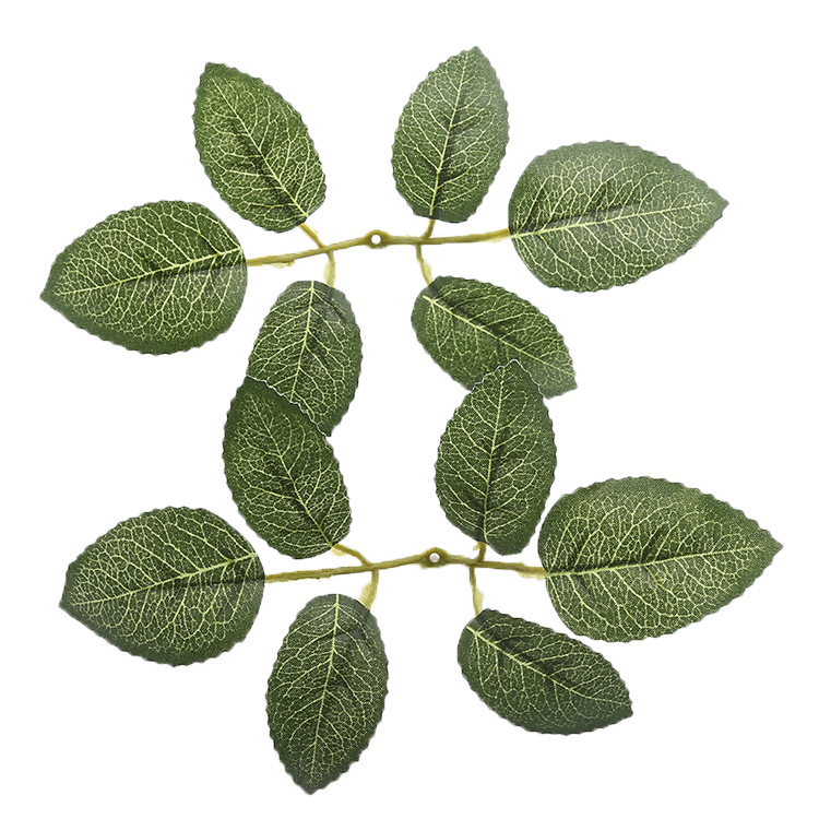 6 petal Silk screen Rose Leaf Fake Green Leaf Decoration Temu