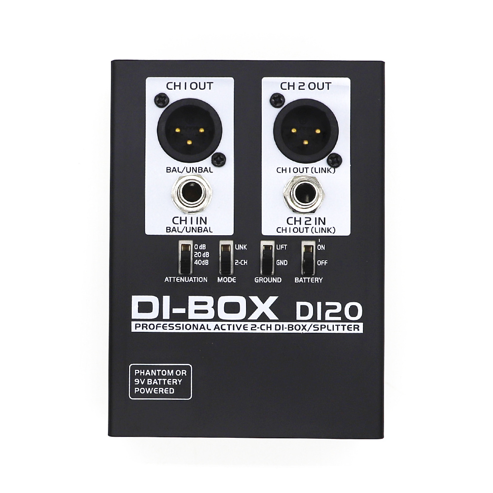 Professional 2channel Dibox Splitter For Guitar Eliminates Noise