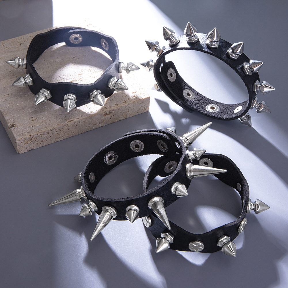 Mafnee 6 Pulseras Trenzadas De Piel Sintética, Estilo Punk, Para