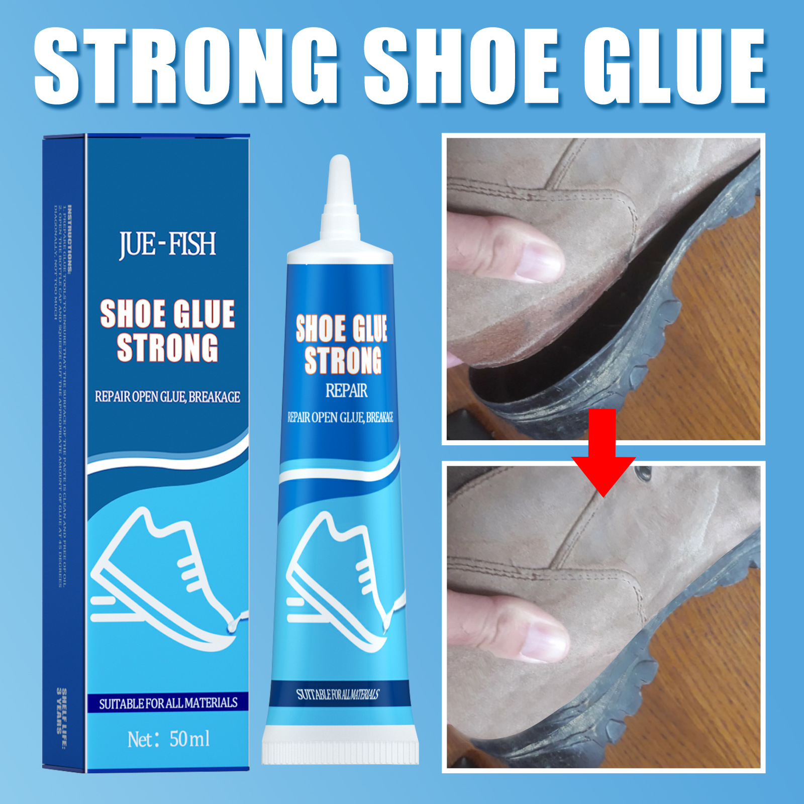 Shoe Glue For Shoes Repair Strong Shoe Glue Sole Adhesive Professional  Shoes Glue Repair For Leather Suede Rubber Neoprene