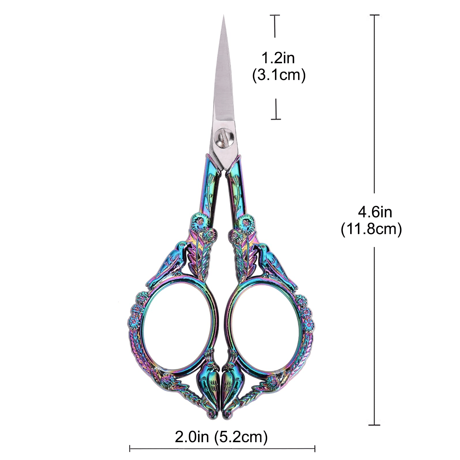 mnjin embroidery scissors sewing embroidery scissors small vintage sharp  detail shears for craft artwork needlework yarn handicraft diy tool thread  snips fb 