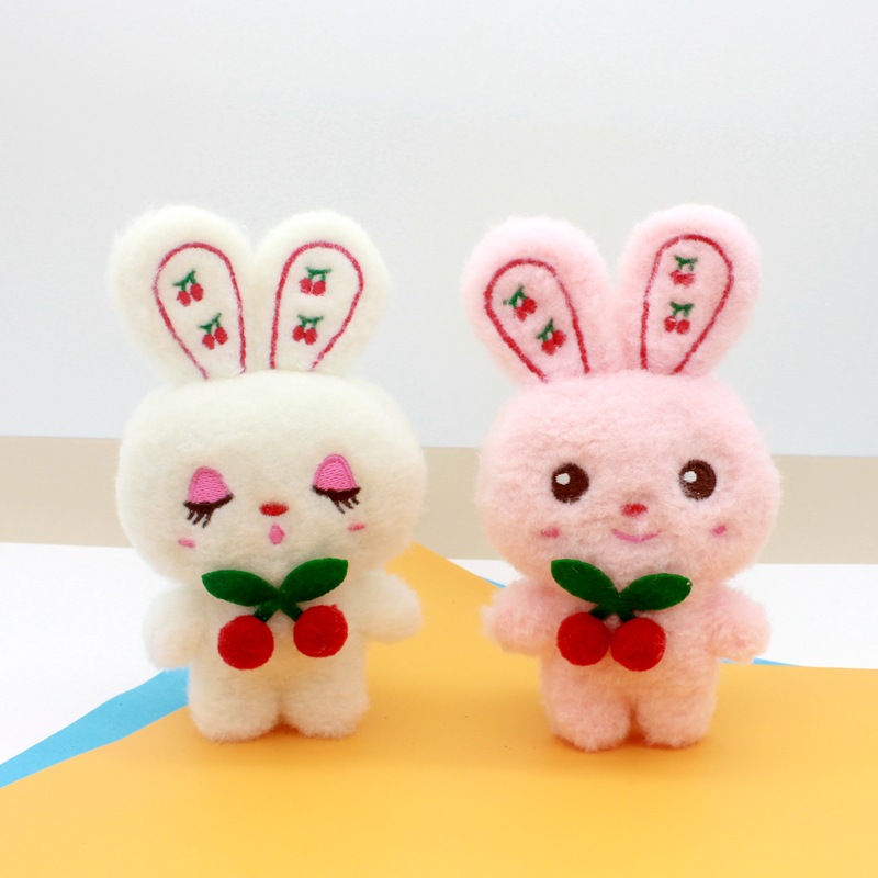 Cute Rabbit Plush Bag Charm, Stuffed Bunny Keychain