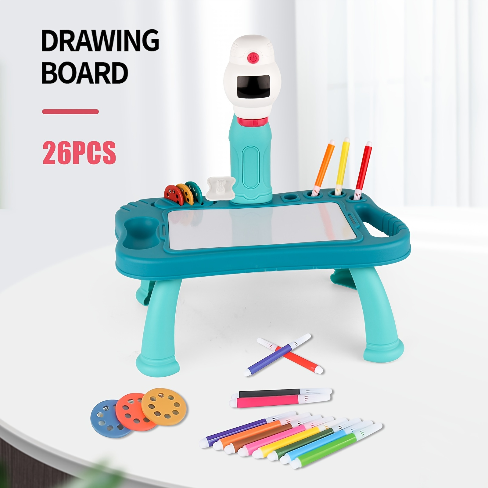 Projector Painting Set for 2+ Years Old Kids Trace and Draw Projector Toy  with 24 Patterns Projector Projection Drawing Board 
