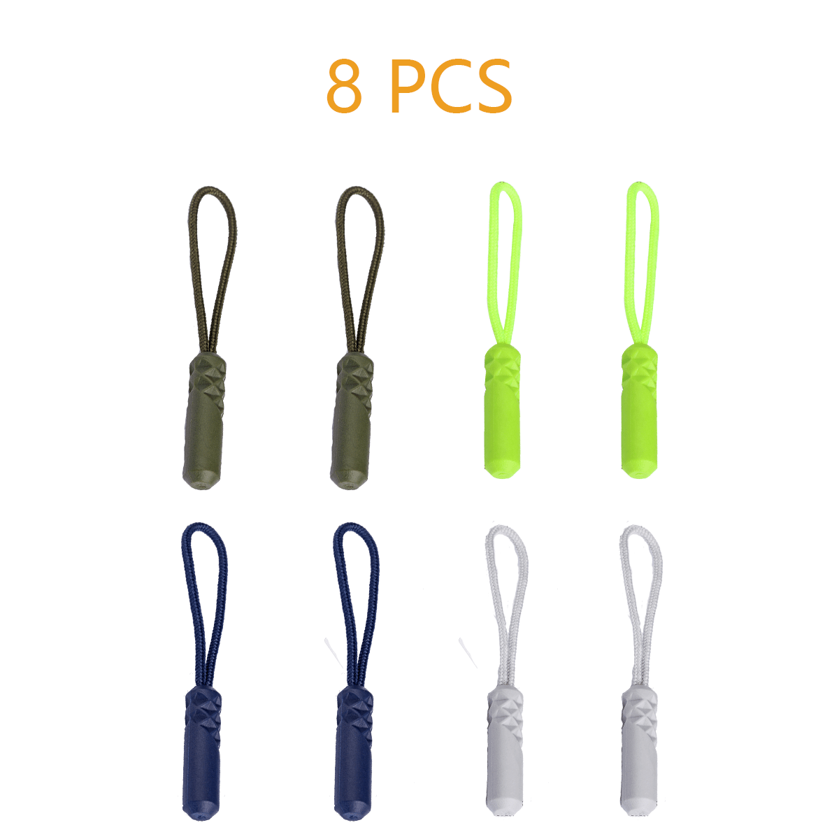 50 PCS Zipper Pulls, Replacement Nylon Cord Zipper Extension Pulls