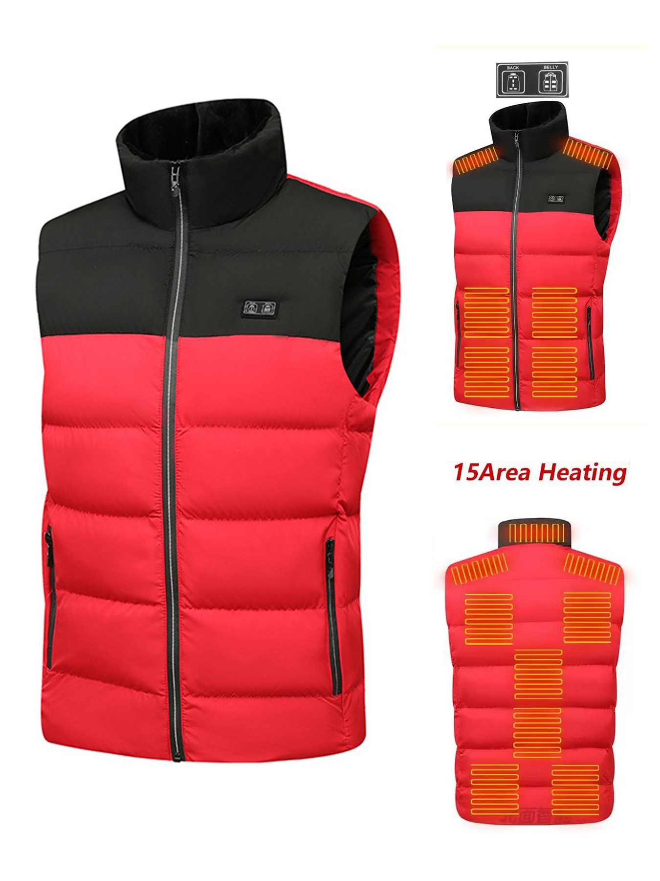 Chaleco térmico eléctrico, chaleco cálido, chaqueta, chaleco de invierno  para Ourdoor oso de fresa Electrónica