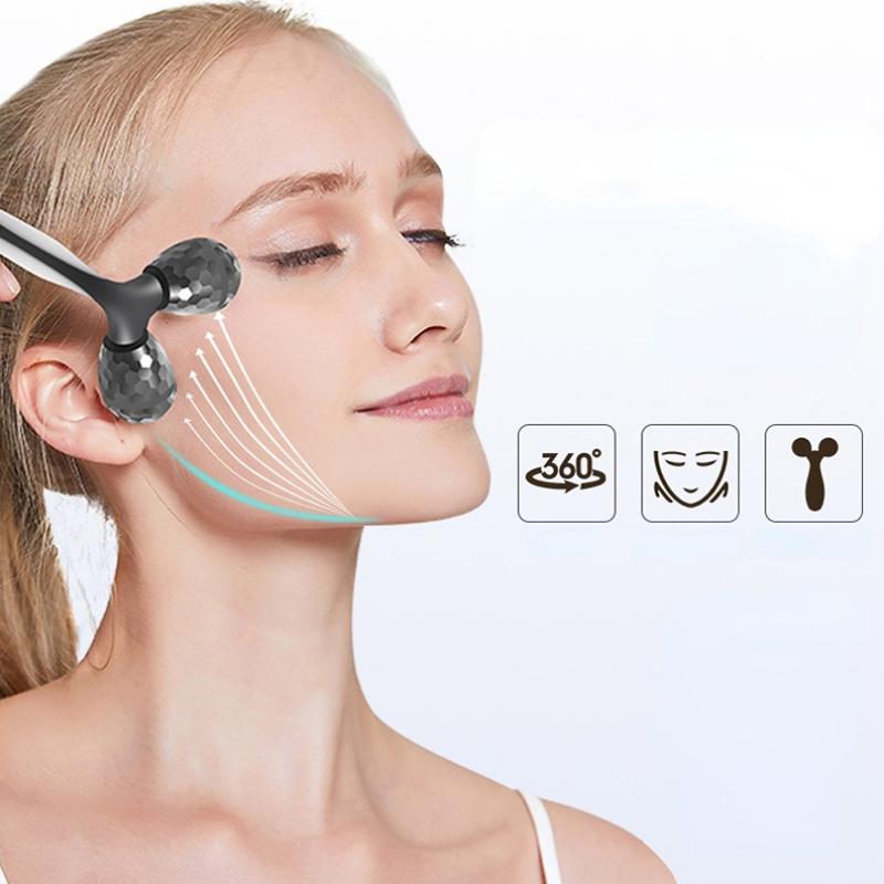 Rodillo masajeador facial, rodillos 3D, herramienta de elevación facial  reafirmante masaje de belleza en V, estiramiento facial, rodillo  adelgazante