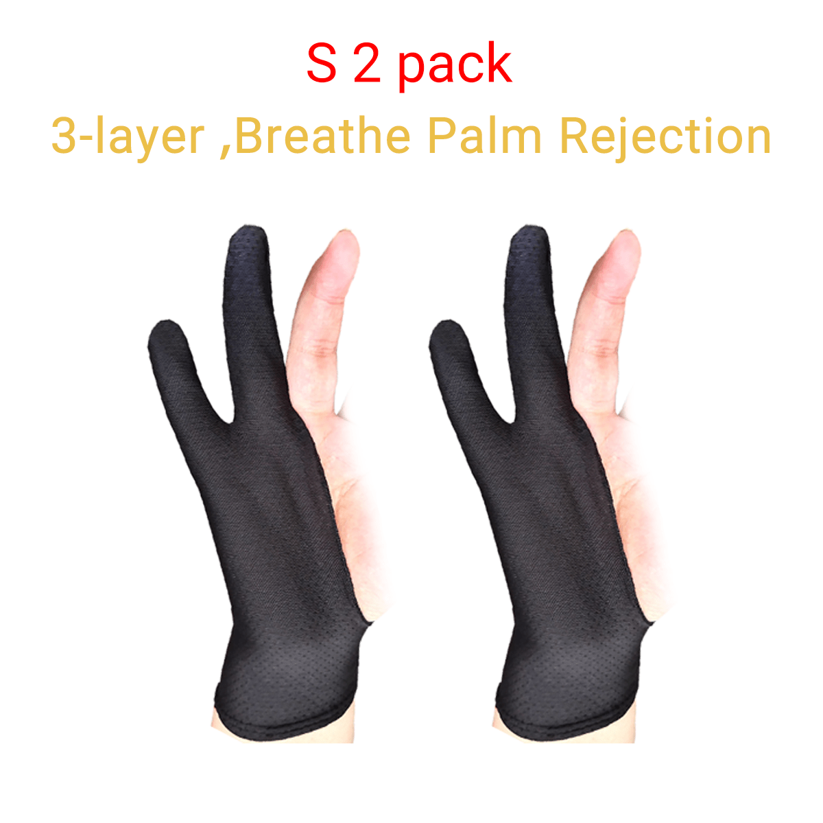 1 Pack Of Black Two Finger Artist Gloves, Used For Painting, Graffiti,  Sketching, Oil Painting Writing, Art Students Use Digital Board Anti-touch  Writ