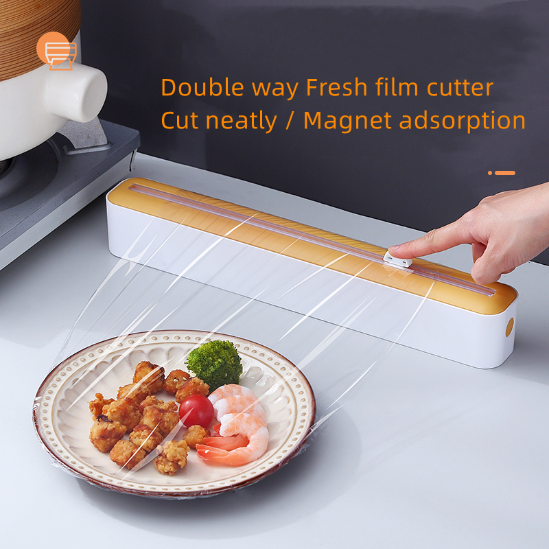 Cling Film Cutter Dispenser, Reusable Food Wrap Cutter, Plastic Wrap  Dispenser With Slide Cutter For Kitchen, Restaurant, Supermarket Packing  Fruits And Vegetables - Temu Philippines