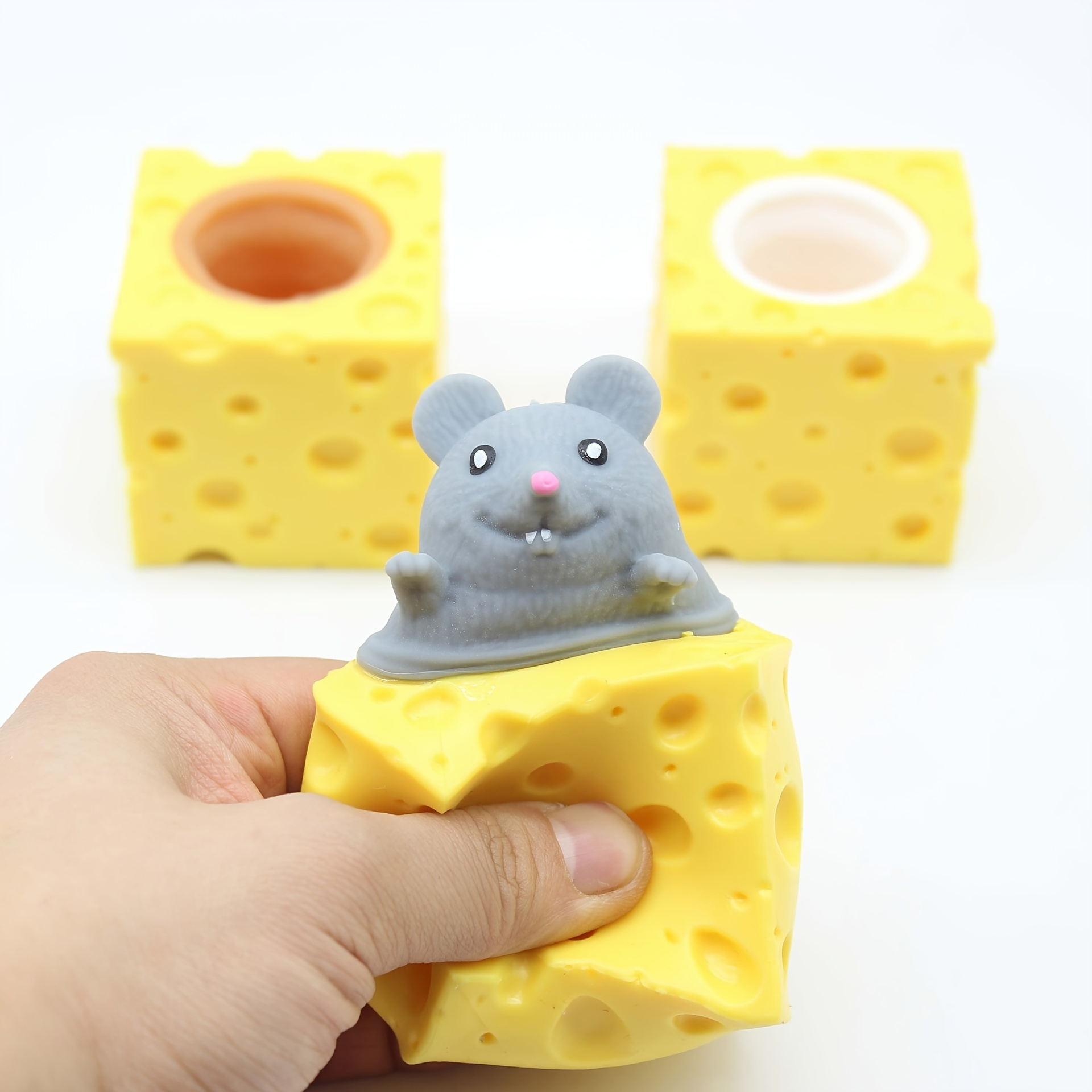 Squishy Cheese Stress Balls Pop Fidget Toys (1-Pack) Animal Stress Ball  Squishy Sensory Fidget Toy, Mouse Squeeze Squishy Pop Up Toy, Stretchy  Stress