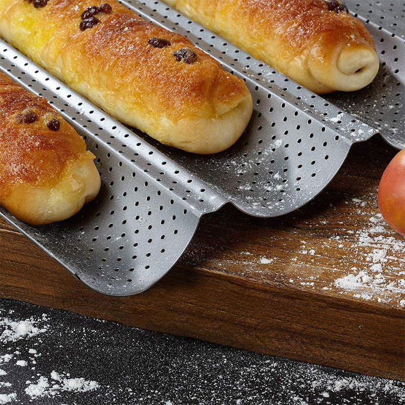 French Bread Stick Baking Tray Wave Toast Box Does Not Stick - Temu