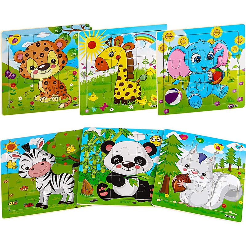 Wooden Jigsaw Puzzles Set for Kids Age 3-5 Year Old Animals Preschool  Puzzles for Toddler Children Learning Educational Puzzles Toys for Boy and  Girl 