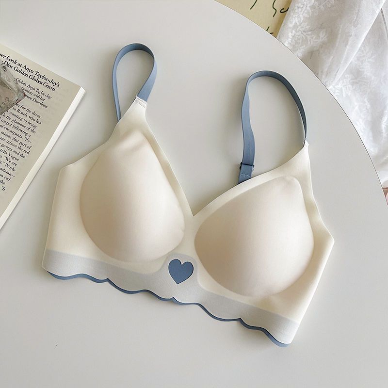 Compre Mid-old Aged Summer Thin Gathering Bra Solid Color Wirefree Soft  Breathable Underwear Ladies' 3D Anti-sagging Adjustable Bralett