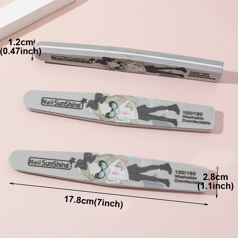 Nail File Strips 100/180 Grit Double Sided Filers Shaping Temu