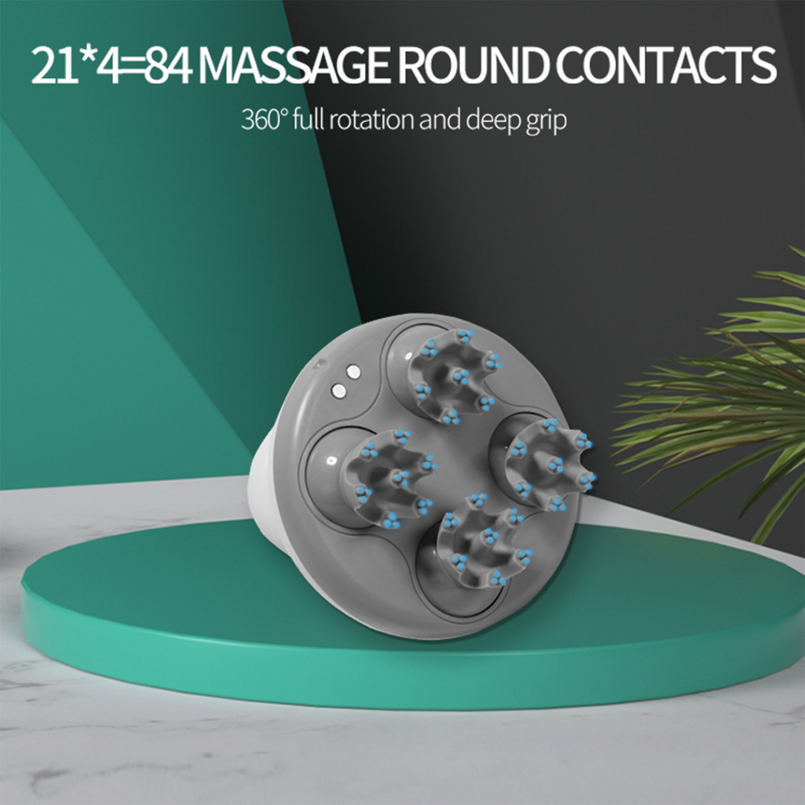 Electric Scalp Massager, Cordless Electric Head Massager With Led Heads